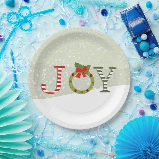 Joy - Kerstmis Papieren Bordje (Feest)