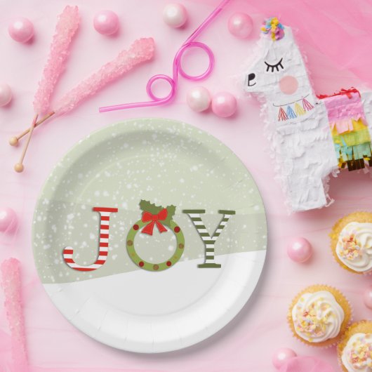 Joy - Kerstmis Papieren Bordje (Feest)