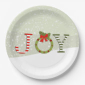 Joy - Kerstmis Papieren Bordje (Voorkant)