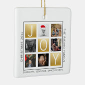 Joy Kerstmis - Persoonlijke foto Keramisch Ornament (Rechts)