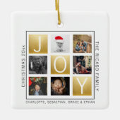 Joy Kerstmis - Persoonlijke foto Keramisch Ornament (Voorkant)