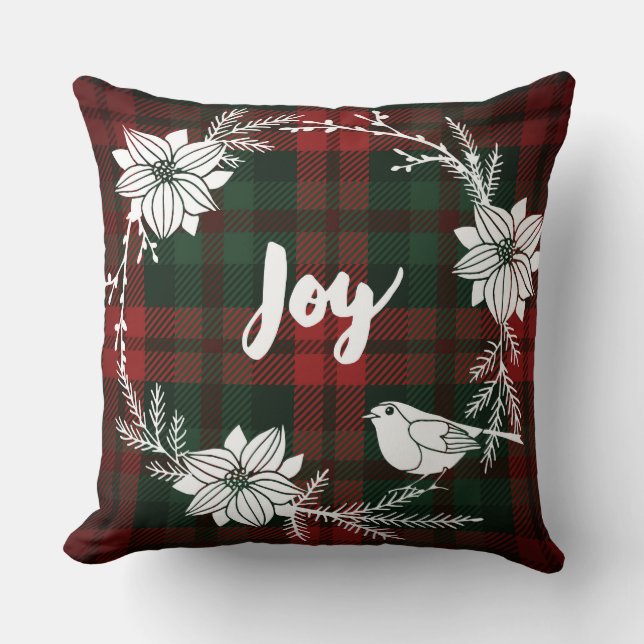 Joy Kerstmis Pillow Kussen (Voorkant)