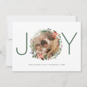 Joy Kerstmis Prettige feestdagen Fotokaart Bedankkaart (Voorkant)