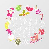 Joy Kerstmis Raamsticker (Vel)