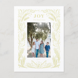 Joy Kerstmis Wreatfoto Green Briefkaart