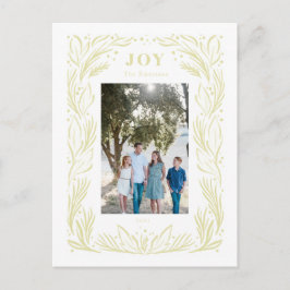 Joy Kerstmis Wreatfoto Green Briefkaart
