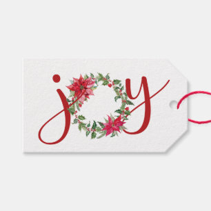 JOY Kerstmis Wreath Cadeaulabel