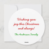 Joy Kerstmis Wreath Feestdagenkaart (Achterkant)