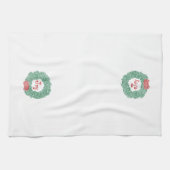 Joy Kerstmis Wreath Kitchen Towel Theedoek (Horizontaal)