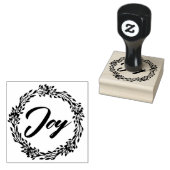 Joy Kerstmis Wreath Rubberstempel (Gestempeld)