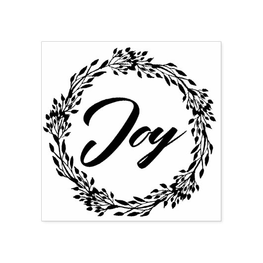 Joy Kerstmis Wreath Rubberstempel (Afrduk)