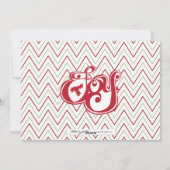 Joy Kerstmonogram Holiday Fotokaart Feestdagenkaart (Achterkant)