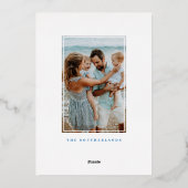 Joy kerstOcean Waterverf Seashell Ornaments Folie Feestdagenkaart (Achterkant)