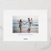 Joy kerstOcean Waterverf Seashell Ornaments Folie Feestdagenkaart (Achterkant)