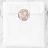 Joy kerstretour RSVP Roos Gold Snow Spark Ronde Sticker (Tas)