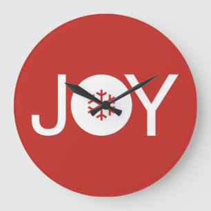 Joy-kerstrode grote klok