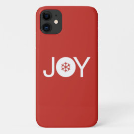 Joy kerstrode iPhone 11 Hoesje