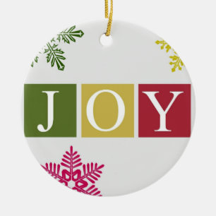 Joy Kerstsnowflakes Ornament