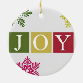 Joy Kerstsnowflakes Ornament (Achterkant)