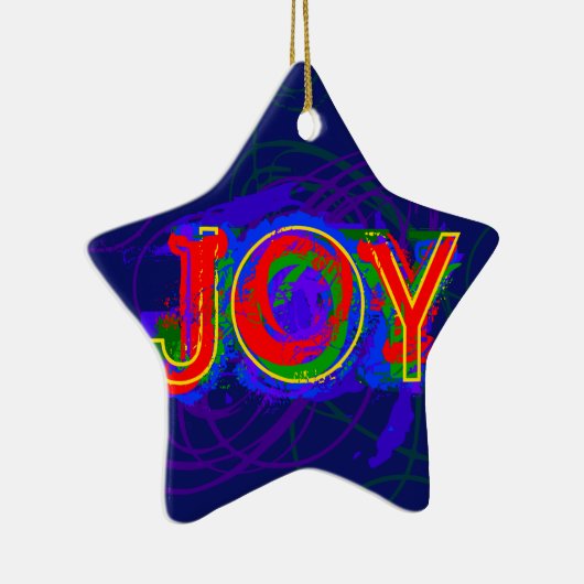 Joy kerstversiering 2 keramisch ornament (Rechts)