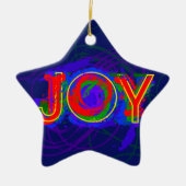 Joy kerstversiering 2 keramisch ornament (Voorkant)