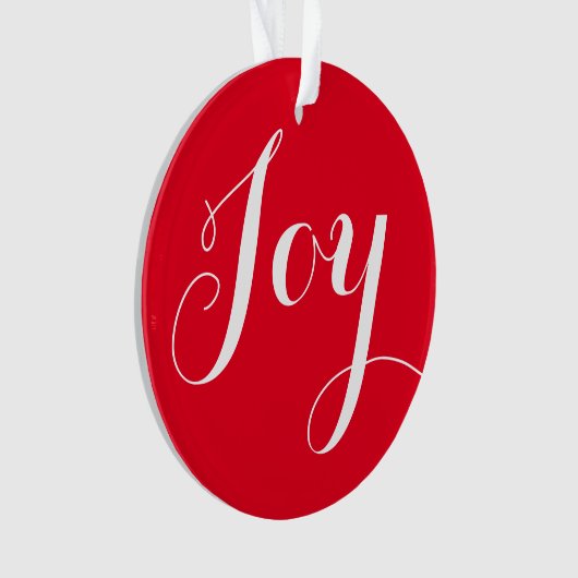 "Joy"-kerstversiering Ornament (voorkant)
