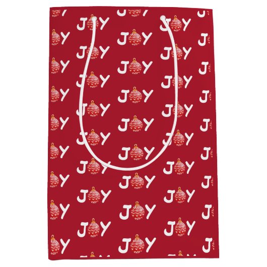 Joy KerstWinter Medium Cadeauzakje (Voorkant)