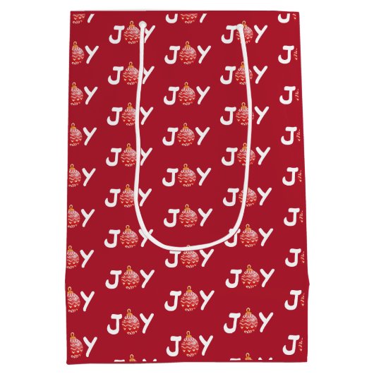 Joy KerstWinter Medium Cadeauzakje (Achterkant)
