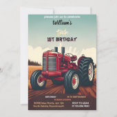 Joy kinder retro boy coole tractor eerste 1e verja kaart (Voorkant)