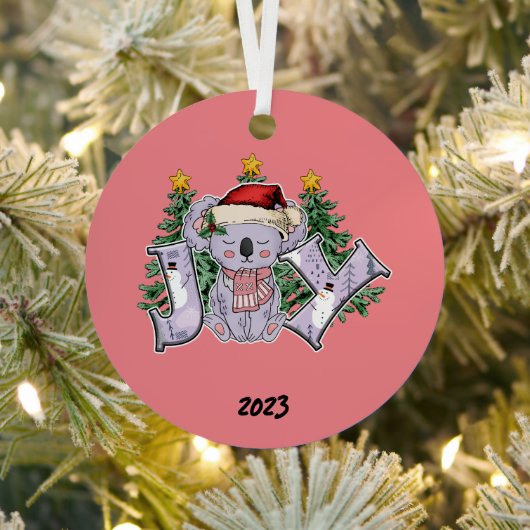 Joy Koloa Beer Kerst Metalen Ornament (Insitu)