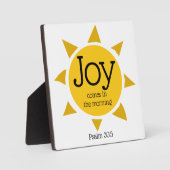 JOY KOMT IN DE MORNENDE Psalm 30:5 Christelijk Fotoplaat (Voorkant)