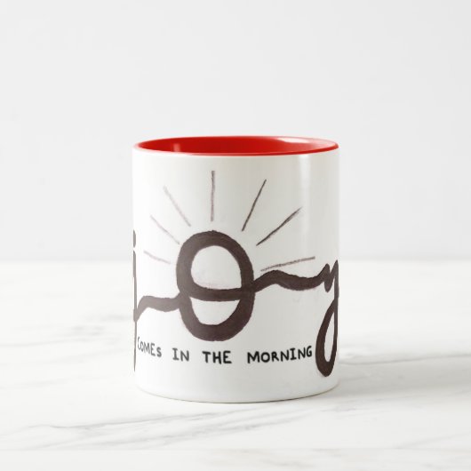 Joy komt in de Morning mok (Center)