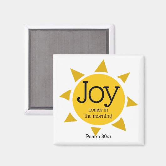Joy komt 's ochtends magneet (Voorkant / Achterkant)