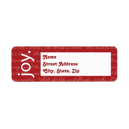 "Joy" label (geen foto) (Voorkant)