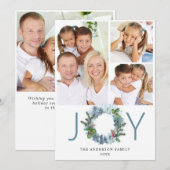 JOY Landschaps Krans Kerstmis Bos Wens Feestdagenkaart (Voorkant / Achterkant)