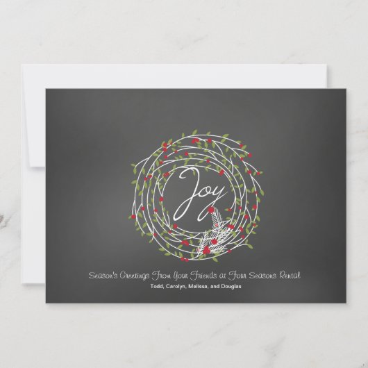 Joy Laurel krans met bessen Corporate Kaart (Voorkant)