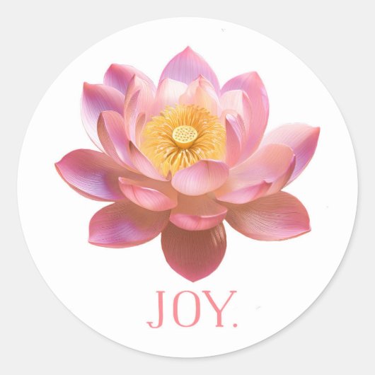 Joy lotus sticker (Voorkant)