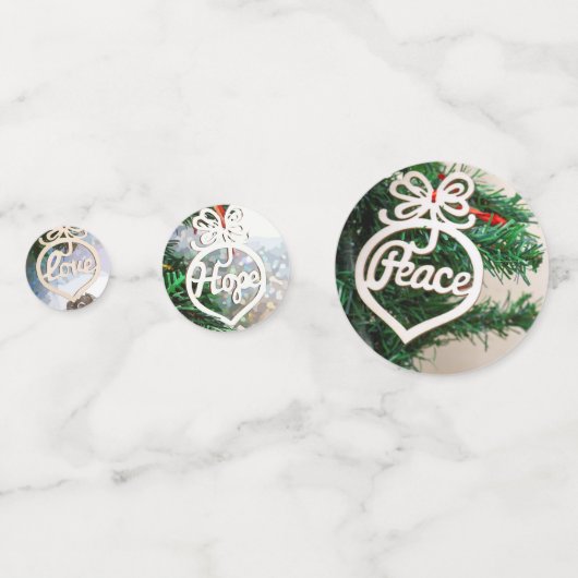 Joy Love Hope Peace Faith Confetti (Voorkanten)