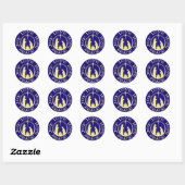 Joy Love Hope Peace Kerstmis Ronde Sticker (Vel)