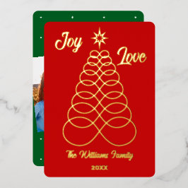 Joy & Love - Infinite Love Kerstboom - Foto Folie Feestdagenkaart