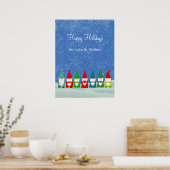 Joy, Love & Kerstgnomen Poster (Keuken)