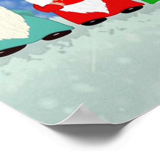 Joy, Love & Kerstgnomen Poster (Hoek)