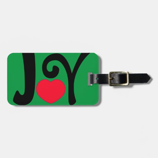 Joy Love Kerstmis Bagagelabel (Voorkant horizontaal)