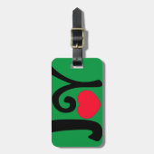 Joy Love Kerstmis Bagagelabel (Voorkant verticaal)