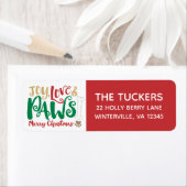 Joy Love Paws Hond Kerstmis Etiket (Insitu)