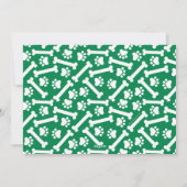 Joy Love Paws Peace Dog Red Green 2-foto Feestdagenkaart (Achterkant)