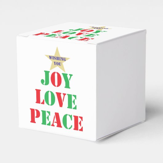 Joy, Love, Peace Bedankdoosjes (Voorkant Zijde)