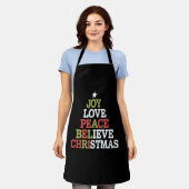 Joy Love Peace Believe Christmas Tree Family Schort (Gedragen)