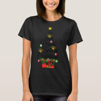 Joy Love Peace Believe kerstboomversiering Xma T-shirt