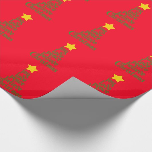 Joy, Love, Peace, Believe, Kerstmis Cadeaupapier (Hoek)